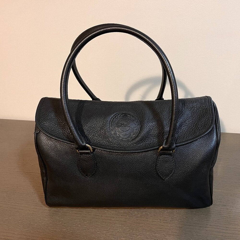 Rare longchamp Grain Leather Bag